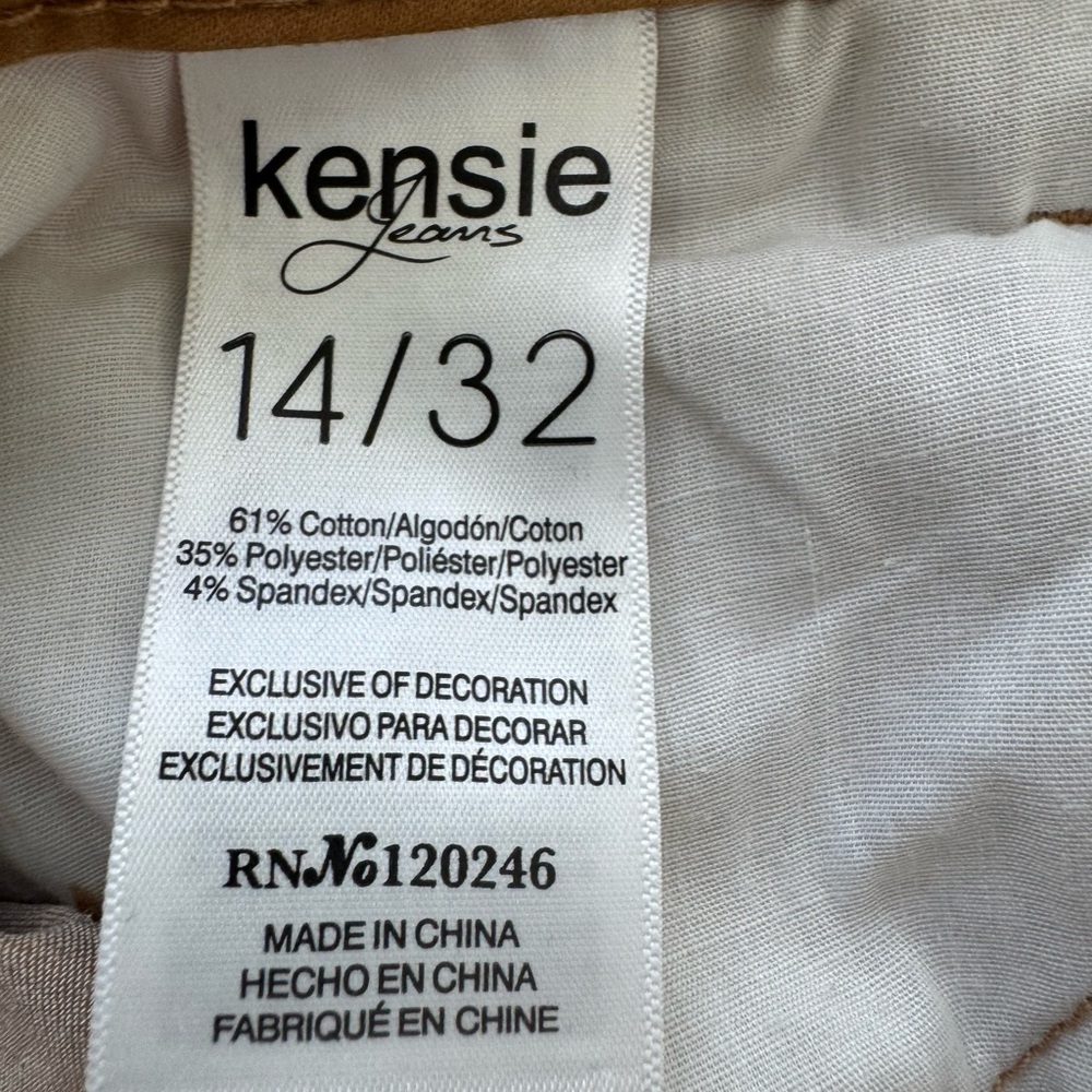 Kensie Jeans Effortless Ankle Mid Rise Camel Color Size 14 - Picture 5 of 7